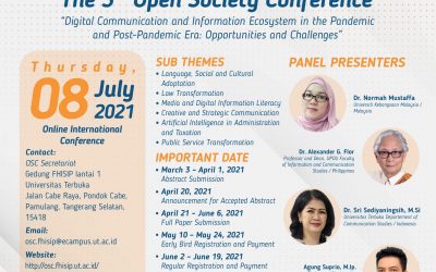 CALL FOR PAPER THE 3rd OPEN SOCIETY CONFERENCE