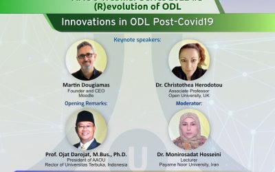 REGISTER WEBINAR NOW! Tuesday, 14 June 2022 at 13.30 WIB : The third episode of AAOU Webinar Series 2022: (R)evolution of ODL is coming..