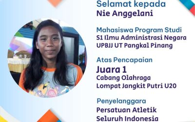 Selamat dan Sukses kepada Nie Anggelani ” Juara 1 Cabang Olahraga Lompat Jangkit Putri U20 pada Persatuan Atletik Seluruh Indonesia”