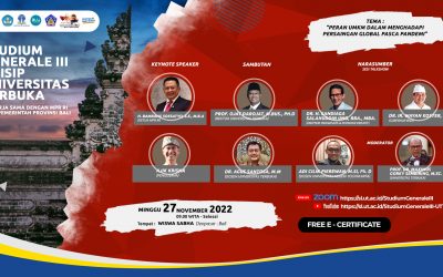 Ikuti Studium Generale III FREE DARING Universitas Terbuka Bekerja Sama dengan MPR RI dan Pemerintah Provinsi Bali| 27 November 2022