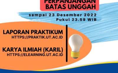 Perpanjangan Batas Akhir Unggah Laporan Praktikum dan Karya Ilmiah (Karil)