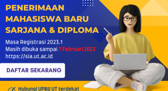 Penerimaan Mahasiswa Baru Sarjana dan Diploma Masa Registrasi 2023.1