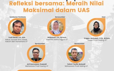 Ikuti Prodi Menyapa Sabtu, 11 Februari 2023 Pukul 10.00 WIB “Refleksi Bersama: Meraih Nilai Maksimal dalam UAS”