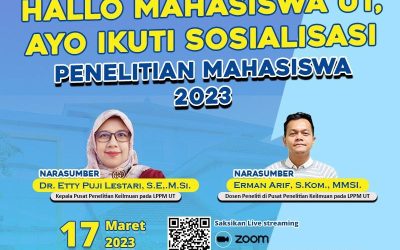 Seputar Tanya Jawab dan Sosialisasi *Penelitian Mahasiswa 2023* 17 Maret 2023 Pukul 09.00 WIB