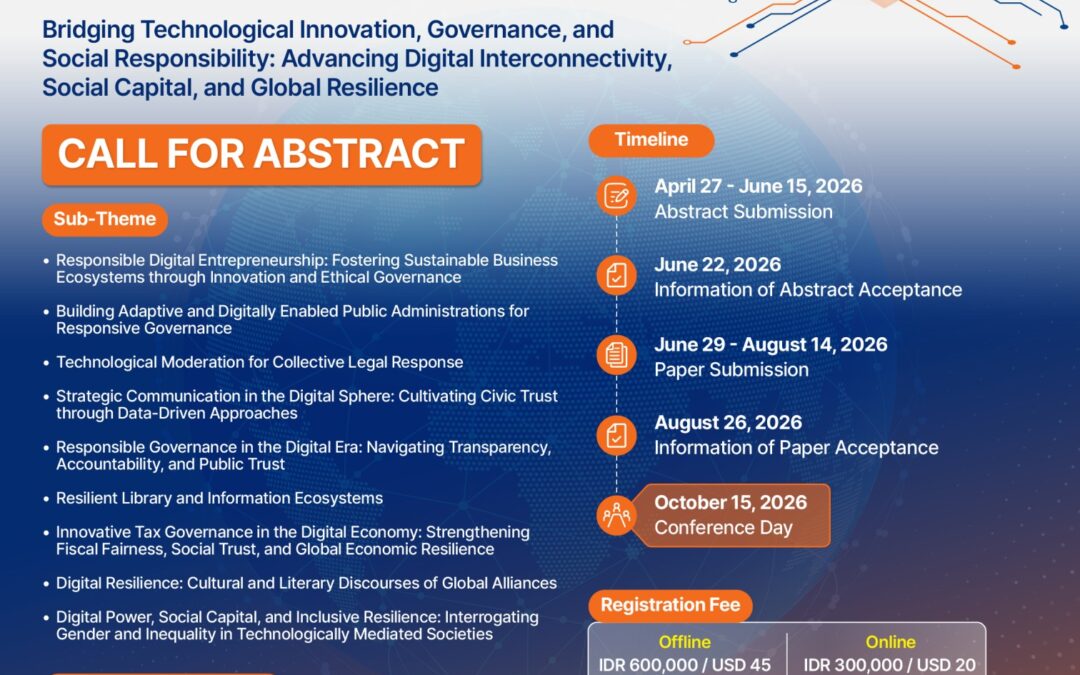 Call For Paper : 8th Open Society Conference 2026 Conference Day 15 October 2026. Abstract Submission: April 27 – June 15, 2026