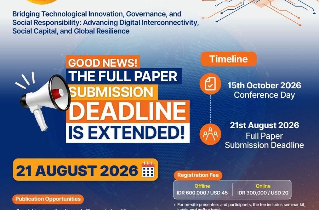 The 8th Open Society Conference (OSC) 2026 : The Full Paper Submission Deadline is Extended : August 21, 2026