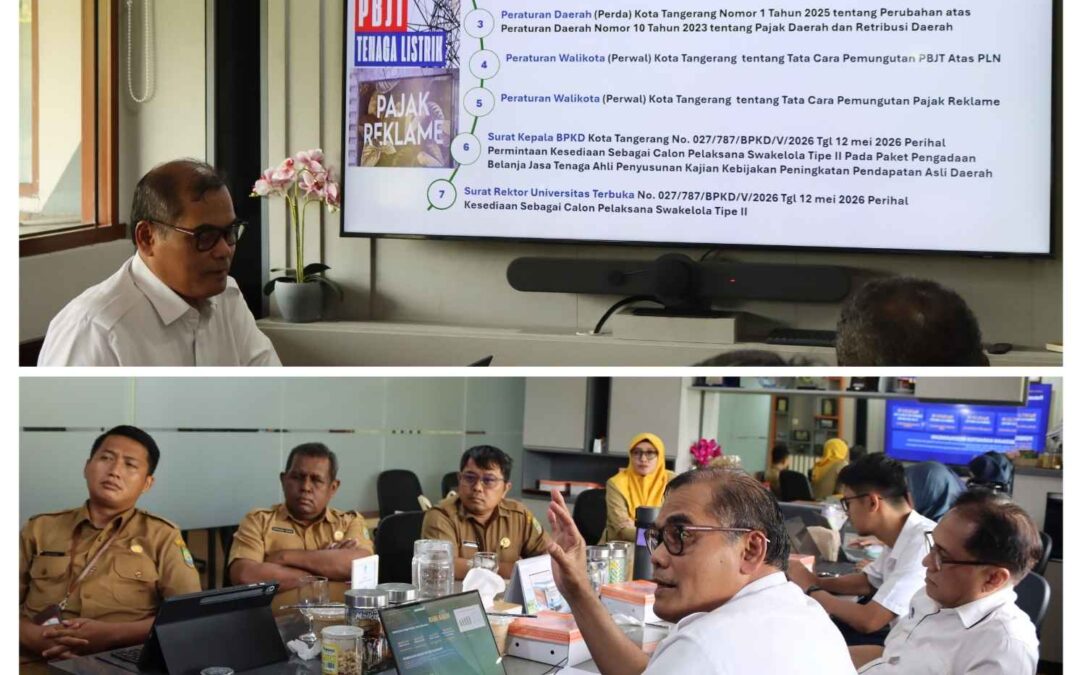 FHISIP UT Serahkan Hasil Kajian Optimalisasi PAD Kota Tangerang, Fokus Pajak Listrik dan Reklame