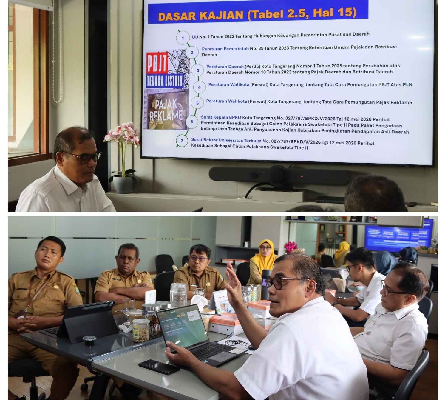 FHISIP UT Serahkan Hasil Kajian Optimalisasi PAD Kota Tangerang, Fokus Pajak Listrik dan Reklame