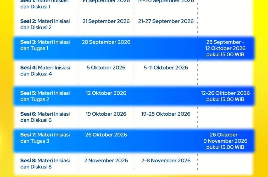 Jadwal Tutorial Online (Tuton) Resmi Dimulai 14 September 2026 Login elearning.ut.ac.id