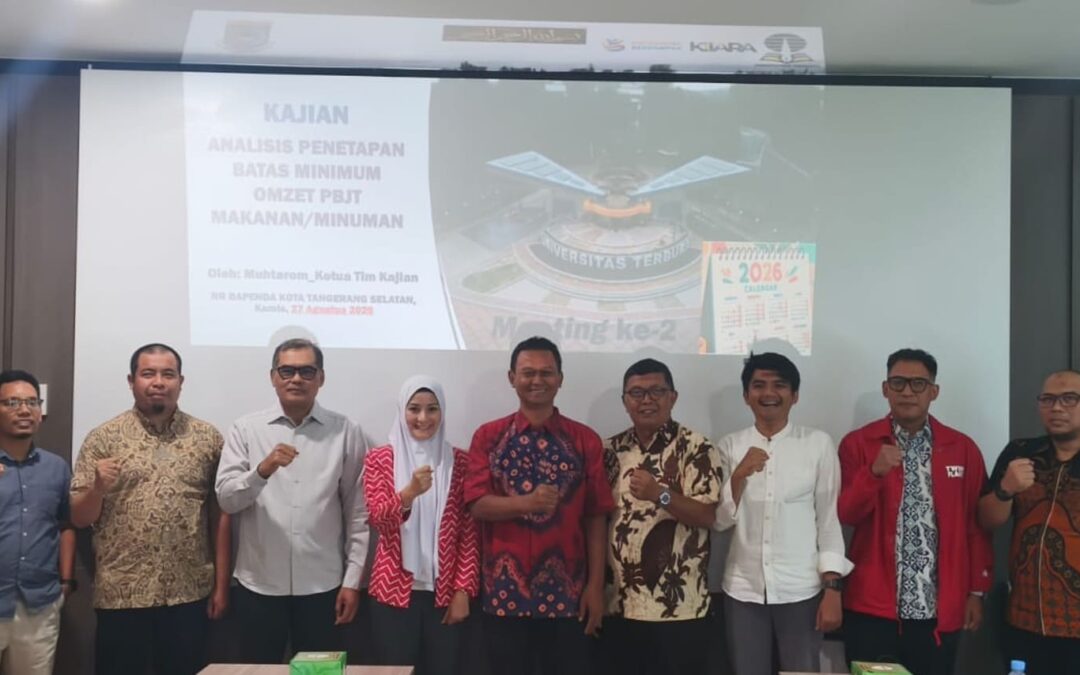 FHISIP UT Serahkan Laporan Akhir Kajian Batas Minimum Omzet PBJT Makanan dan Minuman kepada Bapenda Kota Tangerang Selatan