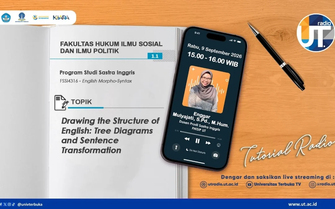 Tutorial Radio S1 Sastra Inggris “Drawing the Structure of English: Tree Diagrams and Sentence Transformation ~ FSSI4316″