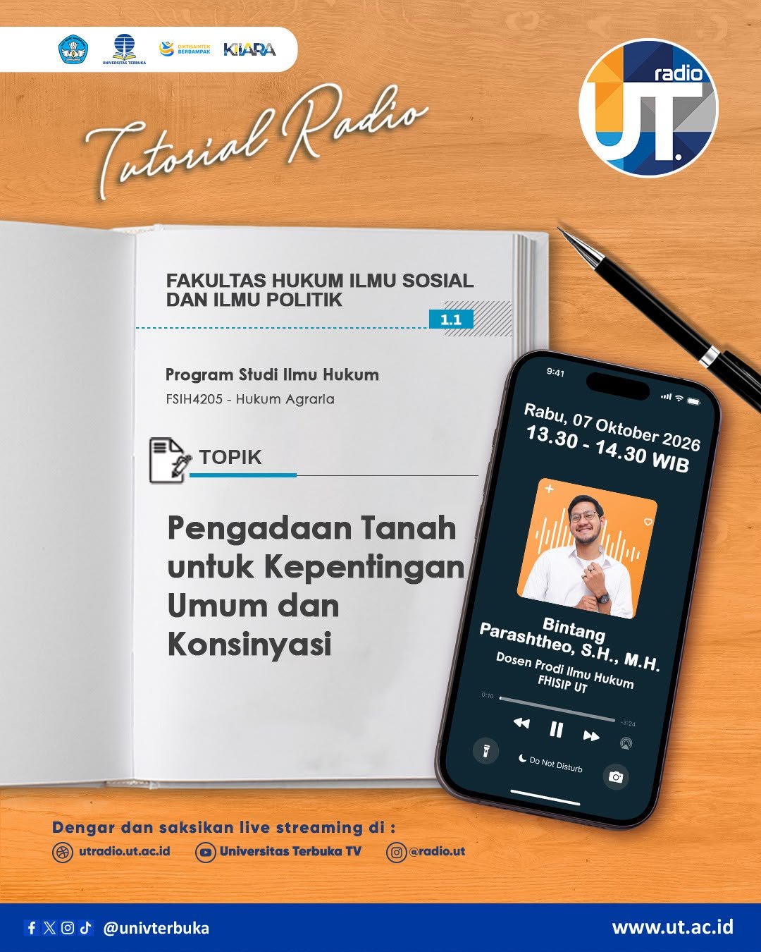 Tutorial Radio S1 Hukum “Pengadaan Tanah untuk Kepentingan Umum dan Konsinyasi”